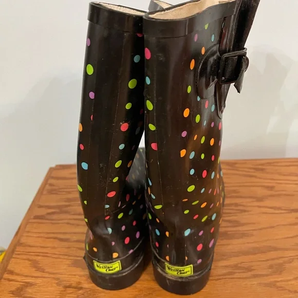 Women’s western Chief Dot City  Rain Boots. Size 10 - Picture 3 of 5